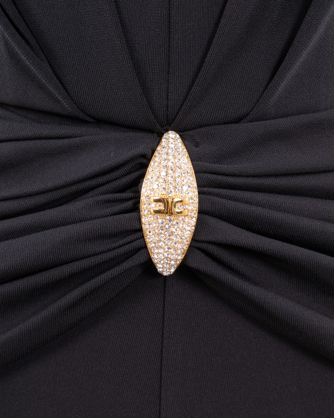 shop ELISABETTA FRANCHI  Abito: Elisabetta Franchi abito in jersey leggero con scollo incrociato.
Abito in jersey leggero. 
Spalle scoperte.
Scollo incrociato. 
Dettaglio gioiello in vita arricchito da un pavé di strass e dal logo. Vestibilità aderente.
Composizione: 100% Viscosa.
Fabbricato in Italia.. AB71952E2-110 number 4492062